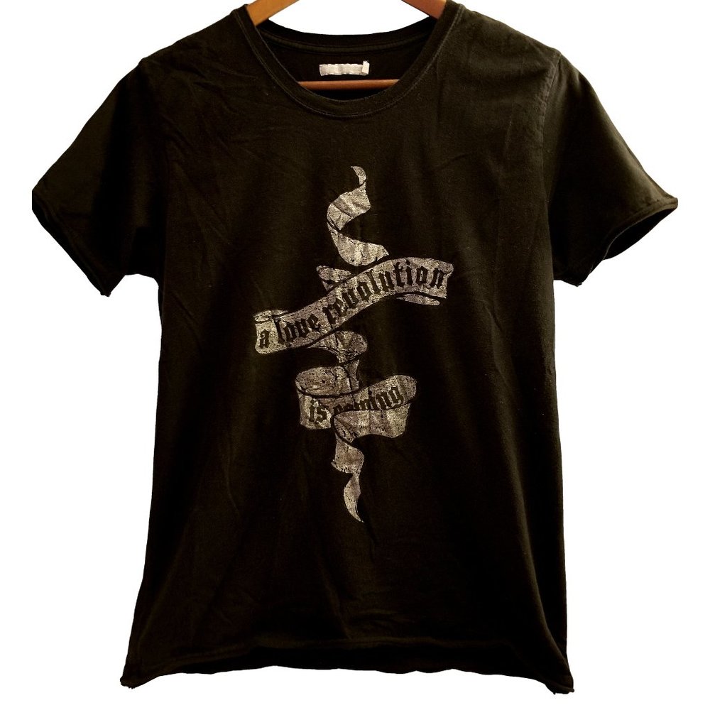 5cm Distressed Cracked Print Tee